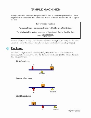 bill nye simple machines worksheet