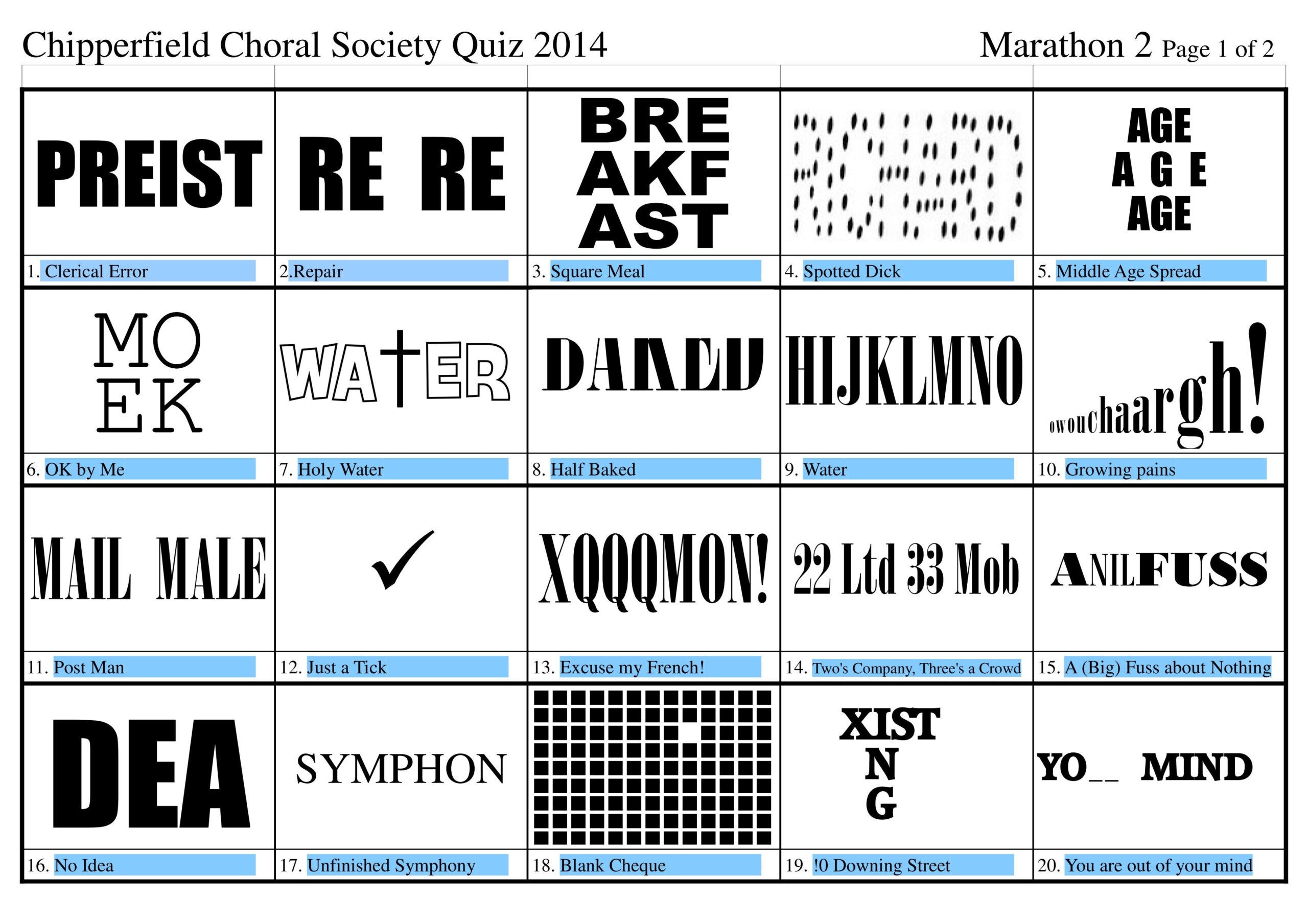 50 EASY DINGBATS QUIZ Easy James Crossword Puzzles