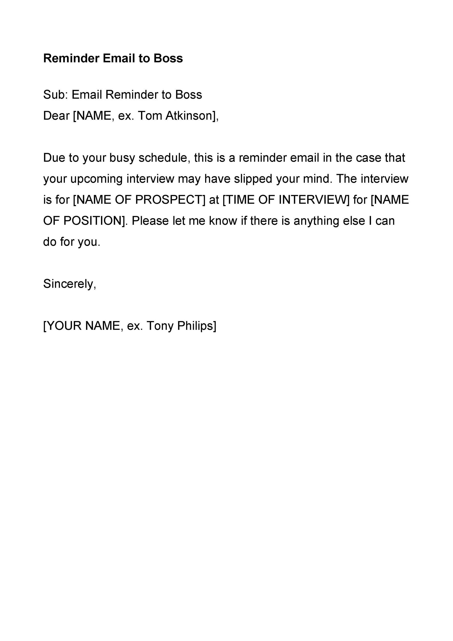 50 Polite Reminder Email Samples Templates TemplateLab