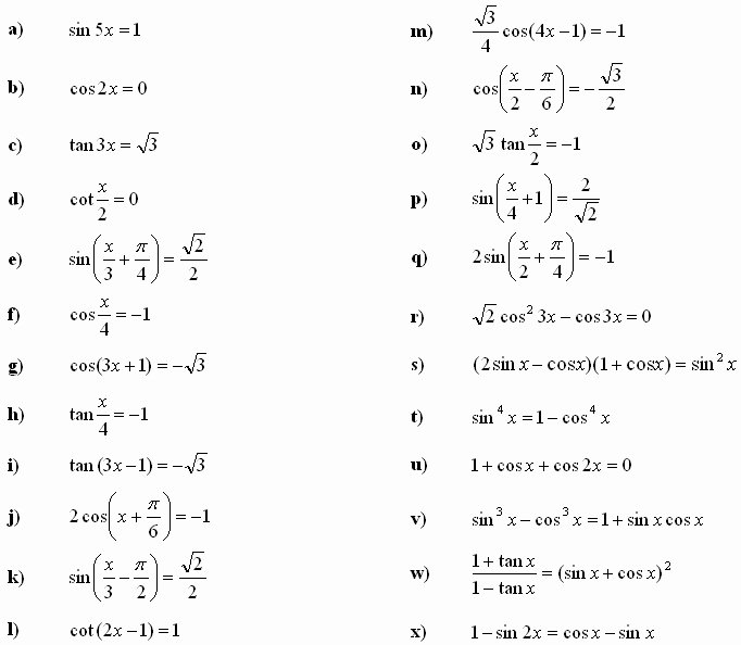 50 Solve Trig Equations Worksheet Chessmuseum Template Library