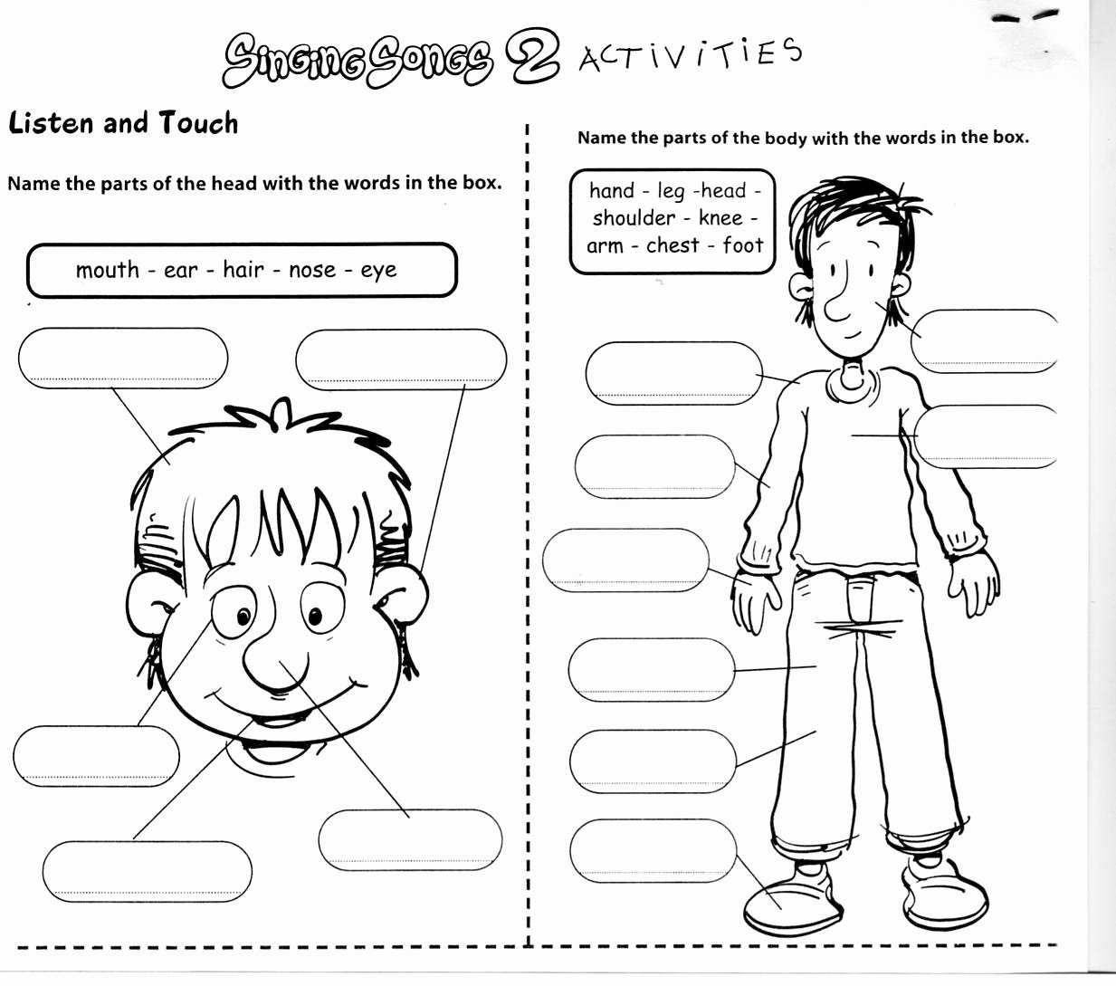 50 Spanish Body Parts Worksheet Chessmuseum Template Library