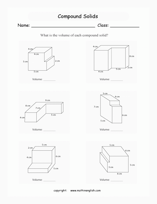 volume of composite figures worksheet with answers pdf
