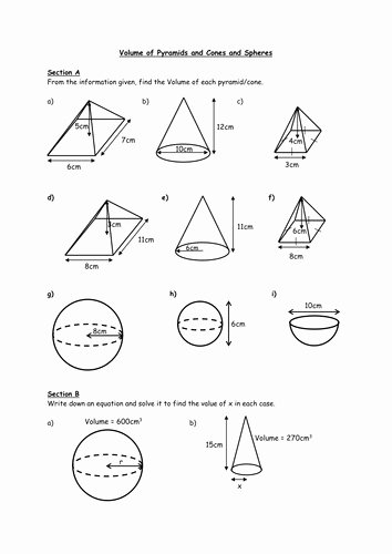 50 Volume Of Sphere Worksheet