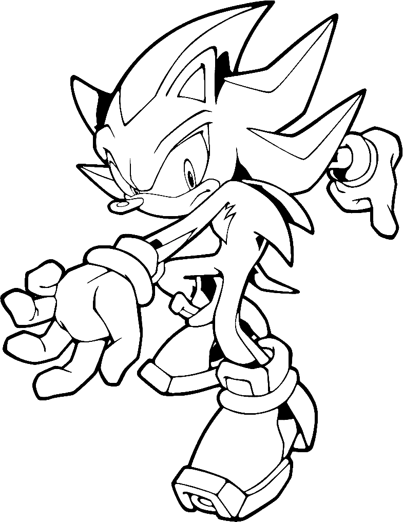 Coloring Pages Shadow The Hedgehog