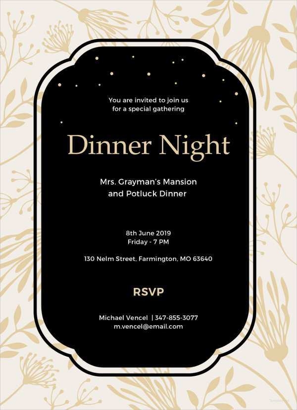 printable dinner invitation template