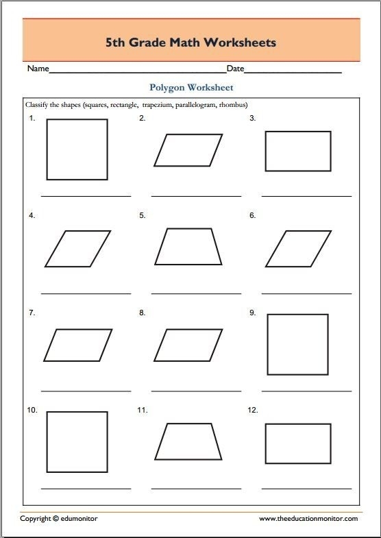 5th Grade Geometry Worksheets With Answers Worksheets Master