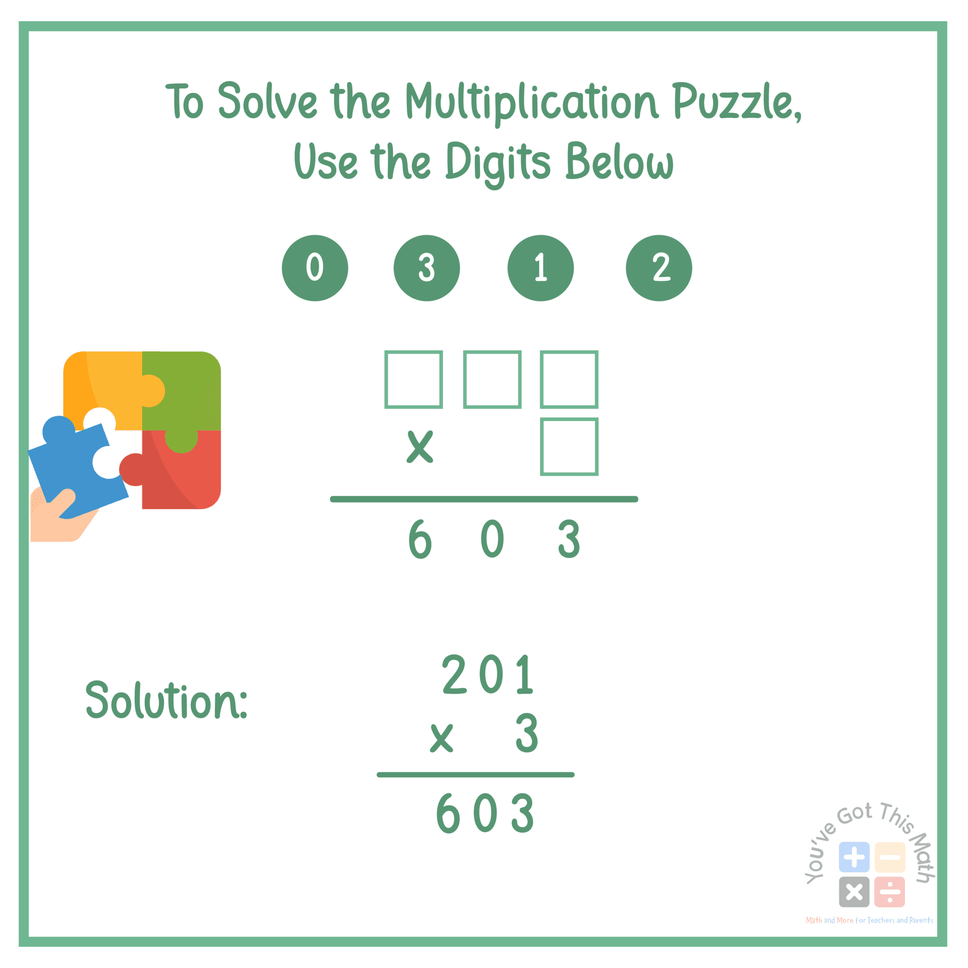 3 digit by 1 digit multiplication worksheets