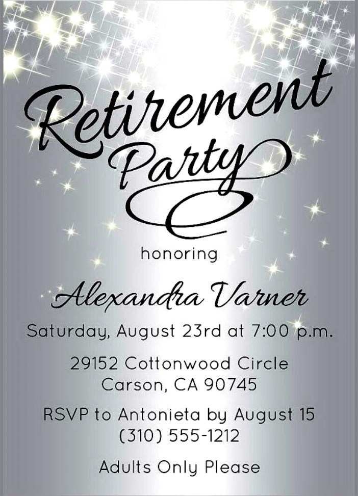 retirement celebration invitation template free