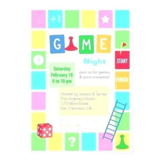 61 Free Printable Blank Game Night Invitation Template Templates For