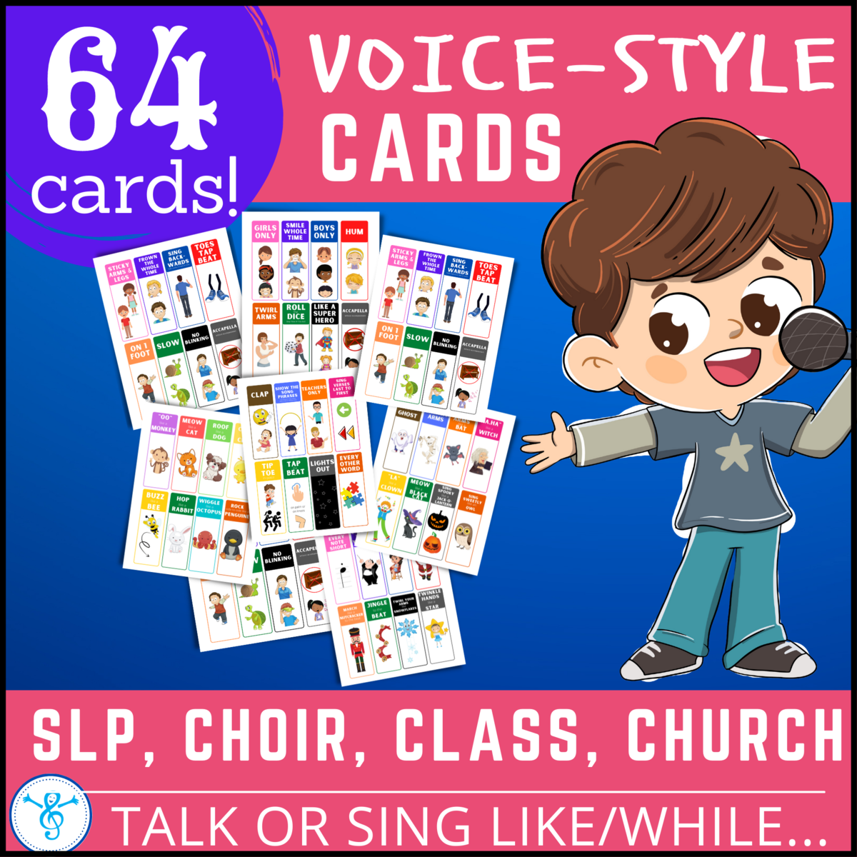64 Ways To Sing Primary Singing Time Singing Style Cards