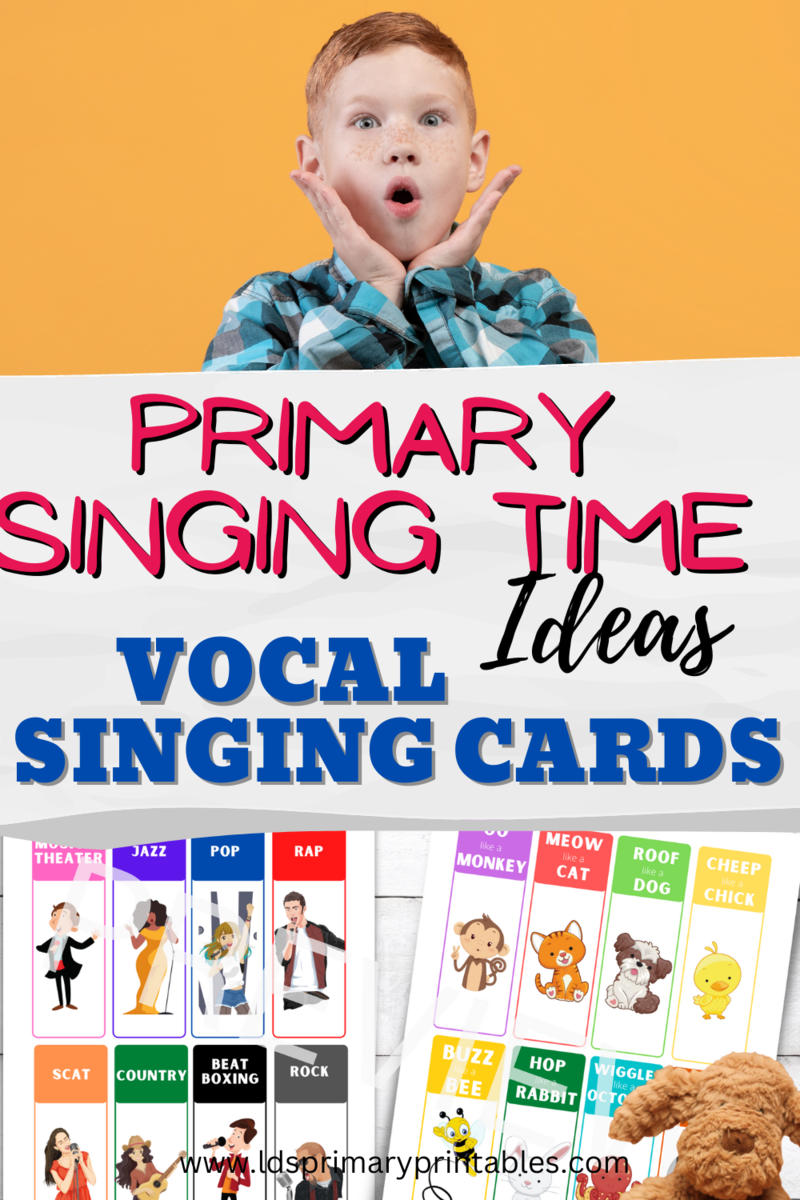 64 Ways To Sing Primary Singing Time Singing Style Cards