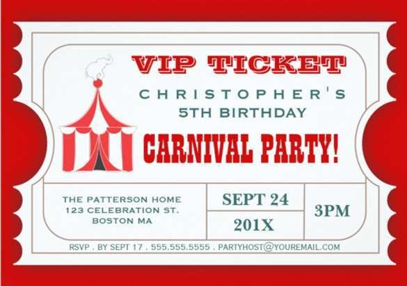 68 Creating Party Invitation Ticket Template Formating By Party 