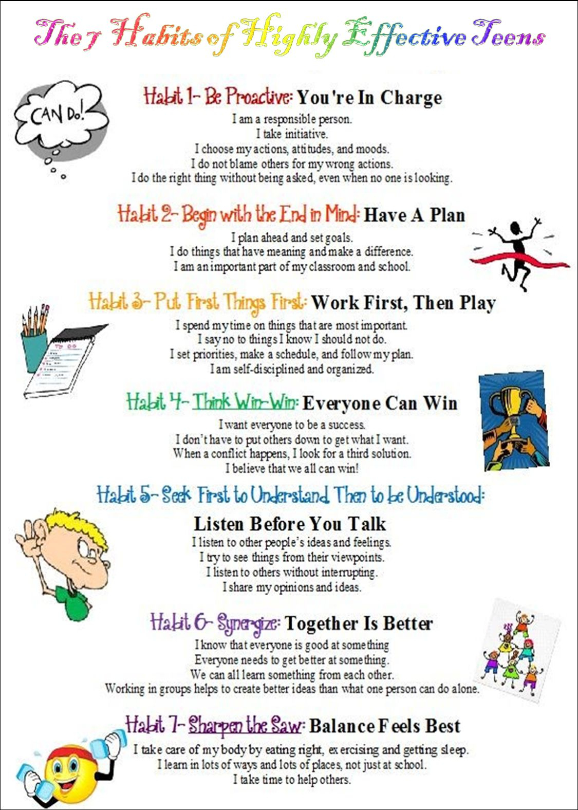 7 Habits Of Highly Effective Teens Worksheets Db excel