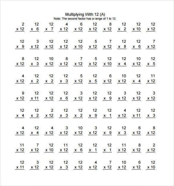 7 Multiplication Facts Worksheet Printable Word Searches