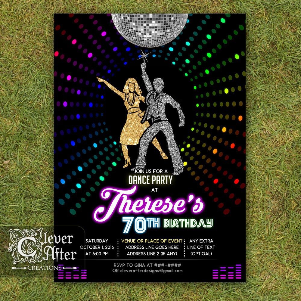 70S Party Invitations Templates Free Printable And Enjoyable Learning