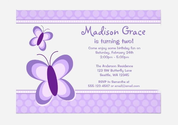 8 Butterfly Invitations Free Printable PSD AI EPS Format Download