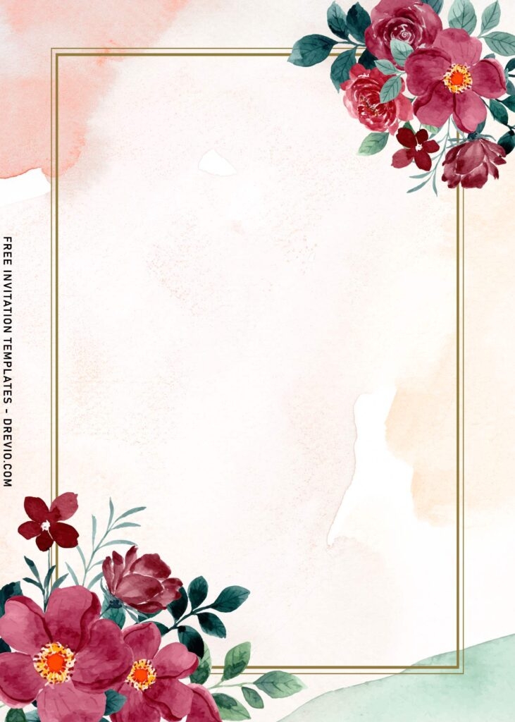 8 Simple Burgundy Red Birthday Invitation Templates Download