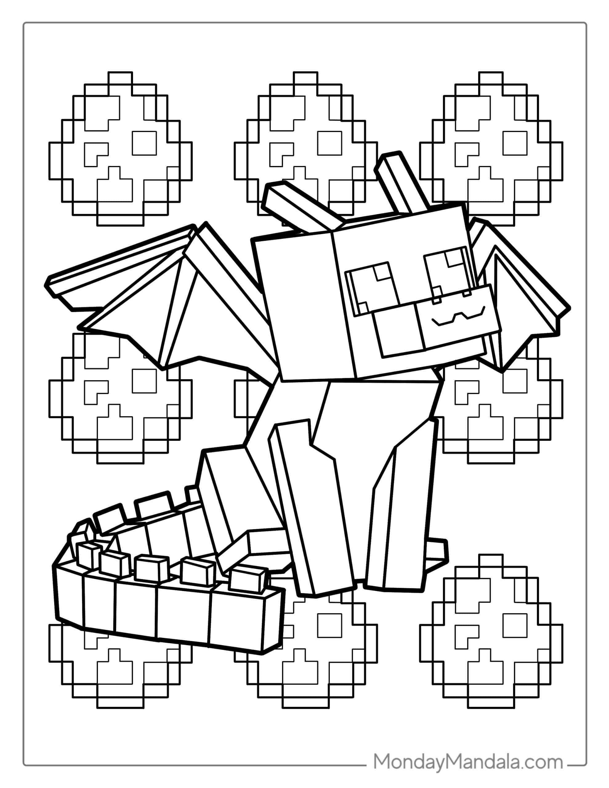 minecraft free printable coloring pages