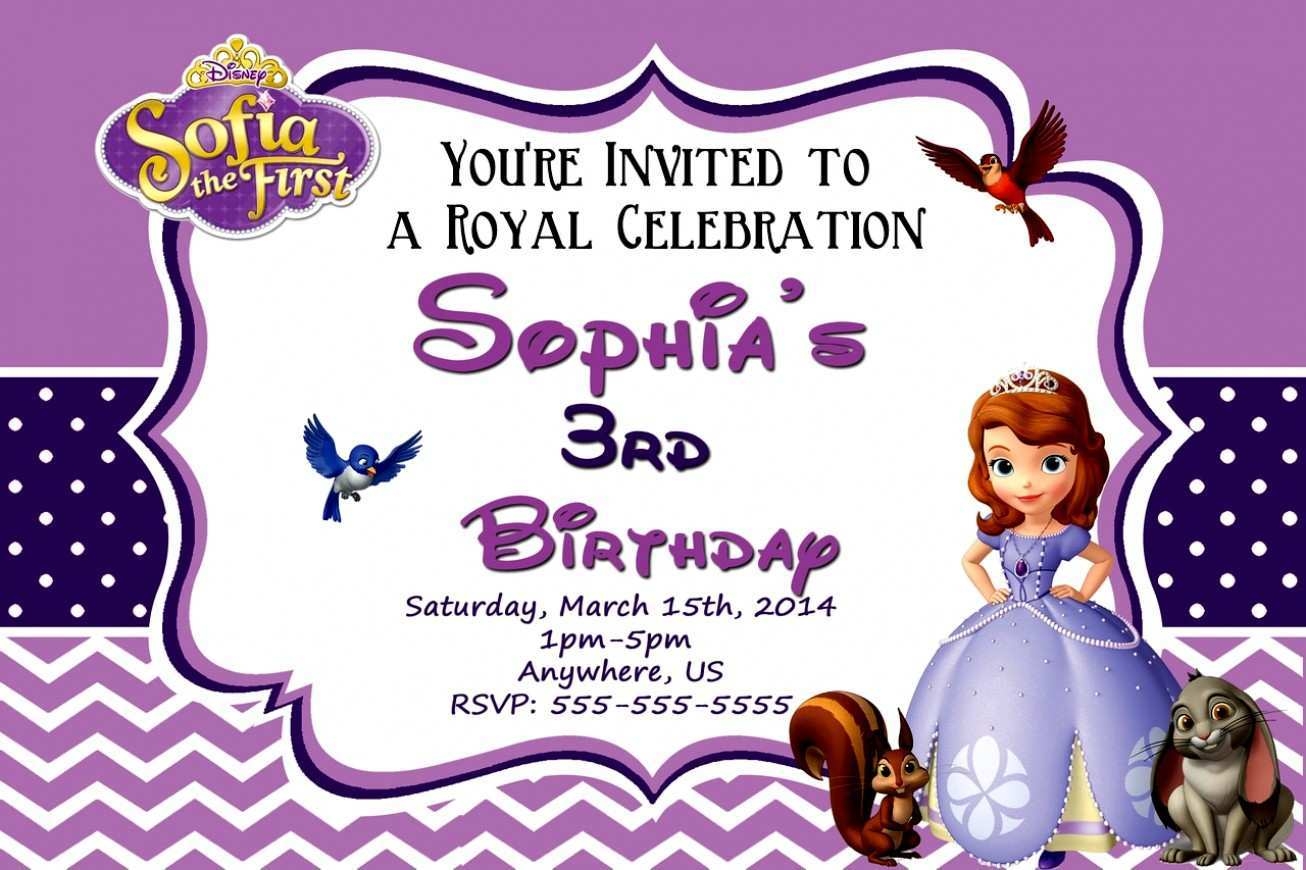 84 Format Princess Sofia Birthday Invitation Template Now With Princess 