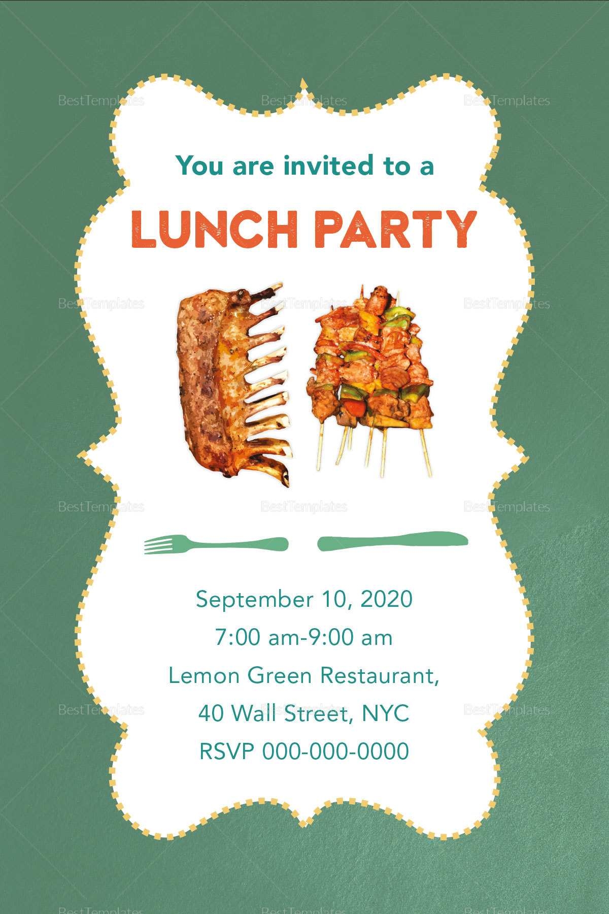 85 Creative Lunch Party Invitation Template Download For Lunch Party