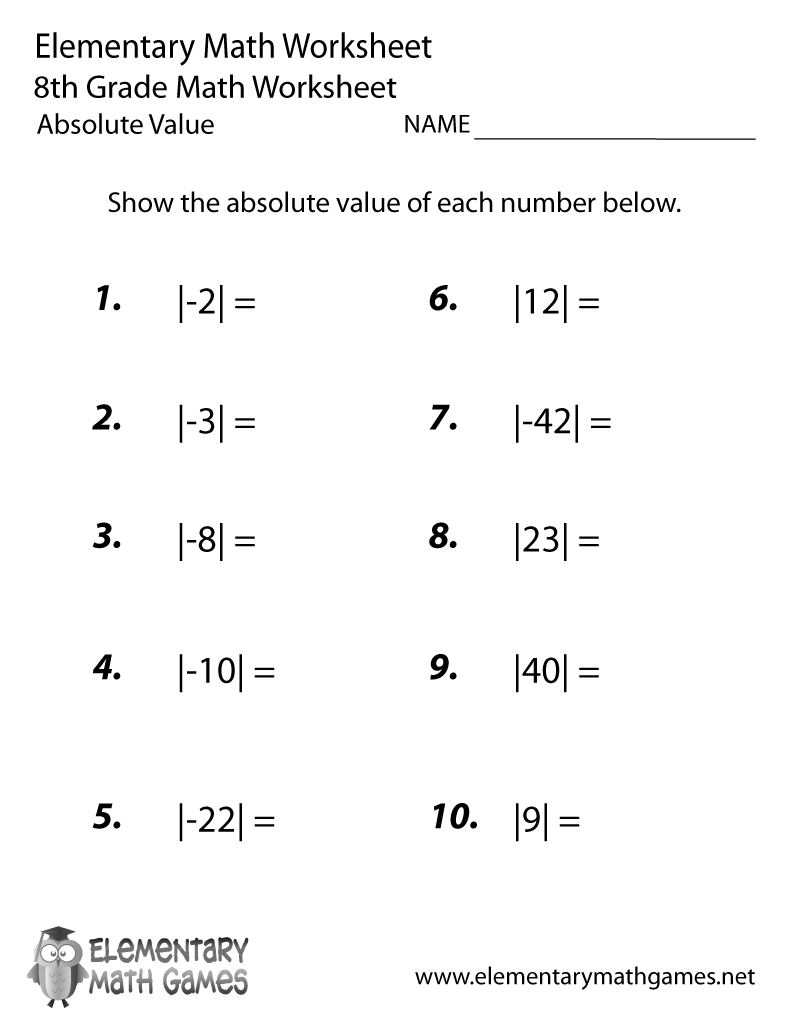 8Th Grade Math Games Worksheets Library
