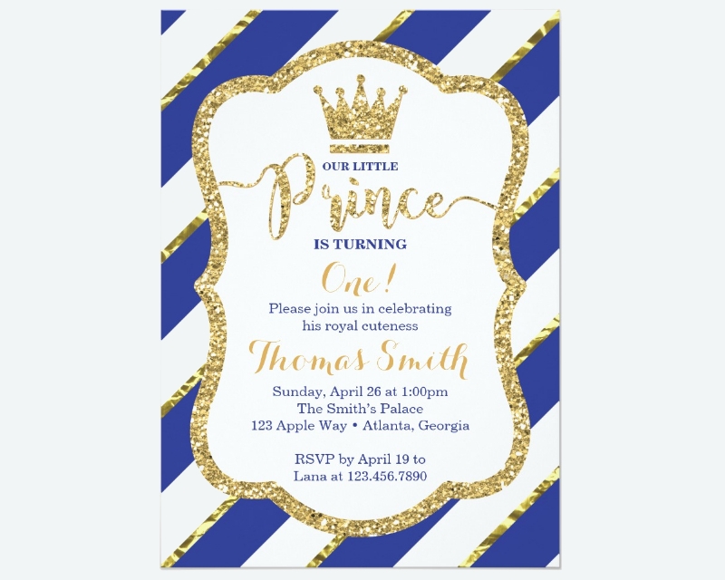 prince theme birthday invitation template