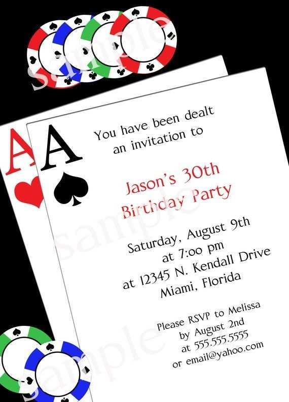 90 Free Poker Party Invitation Template Free For Ms Word For Poker 