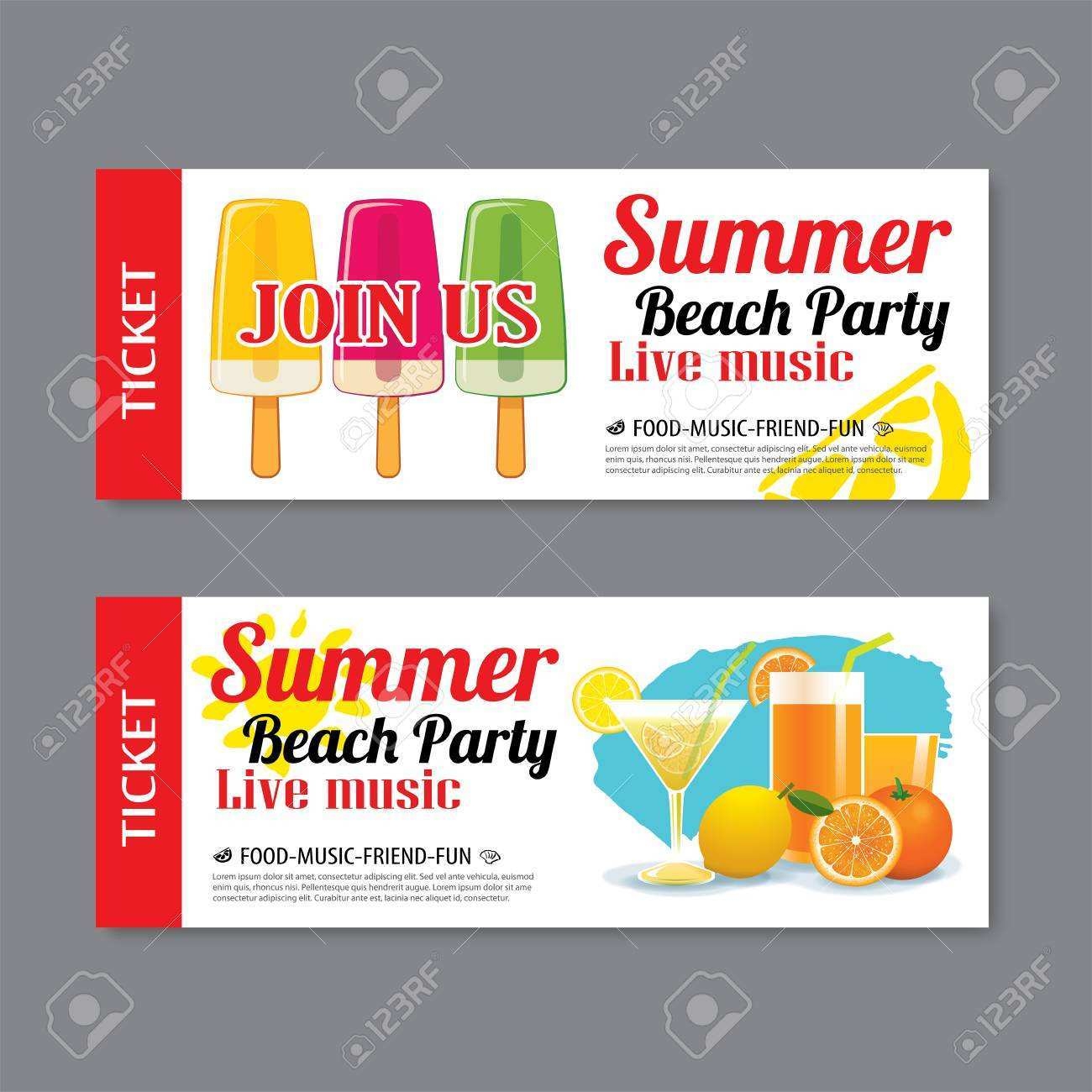 party invitation ticket template