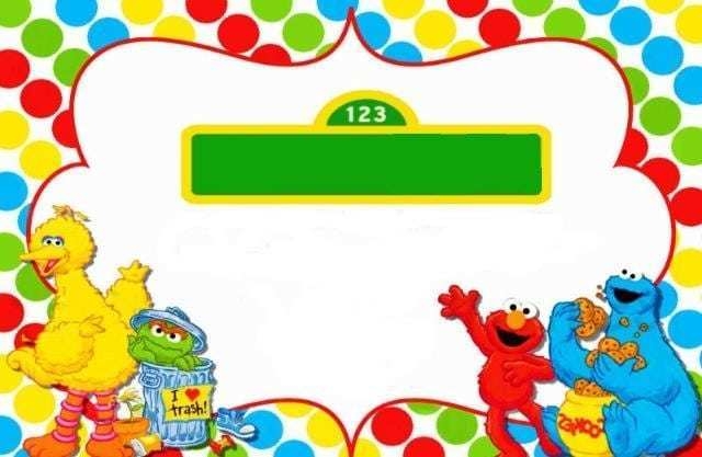 93 Blank Sesame Street 1St Birthday Invitation Template Formating With