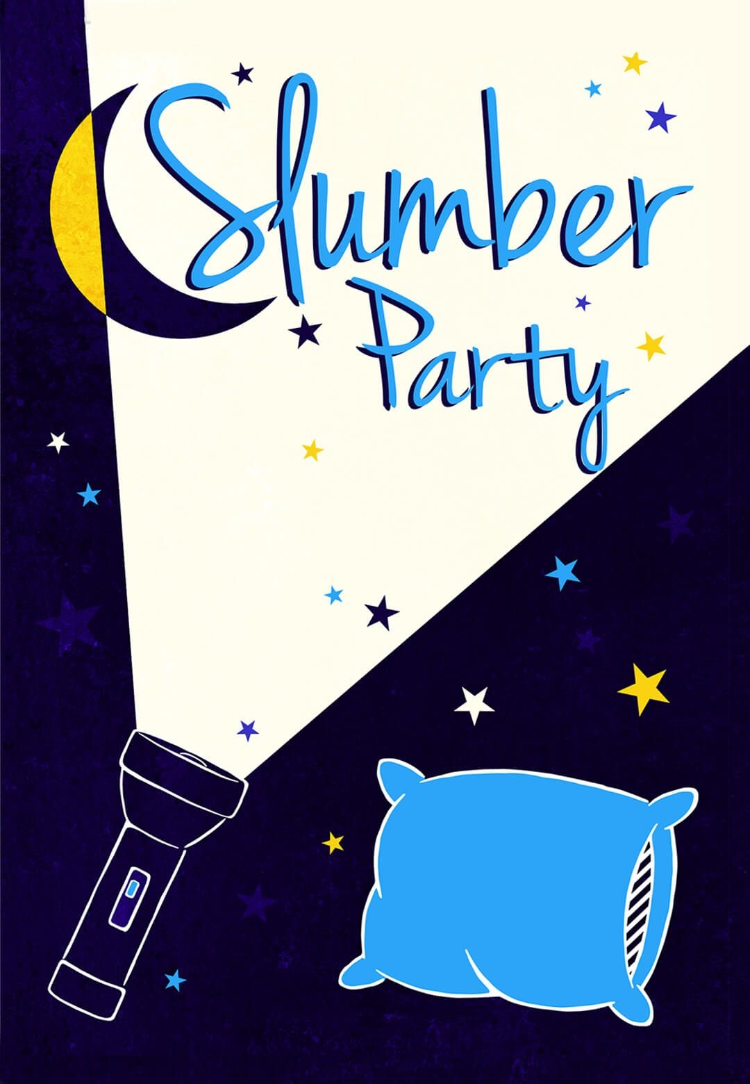 sleepover birthday party invitation template