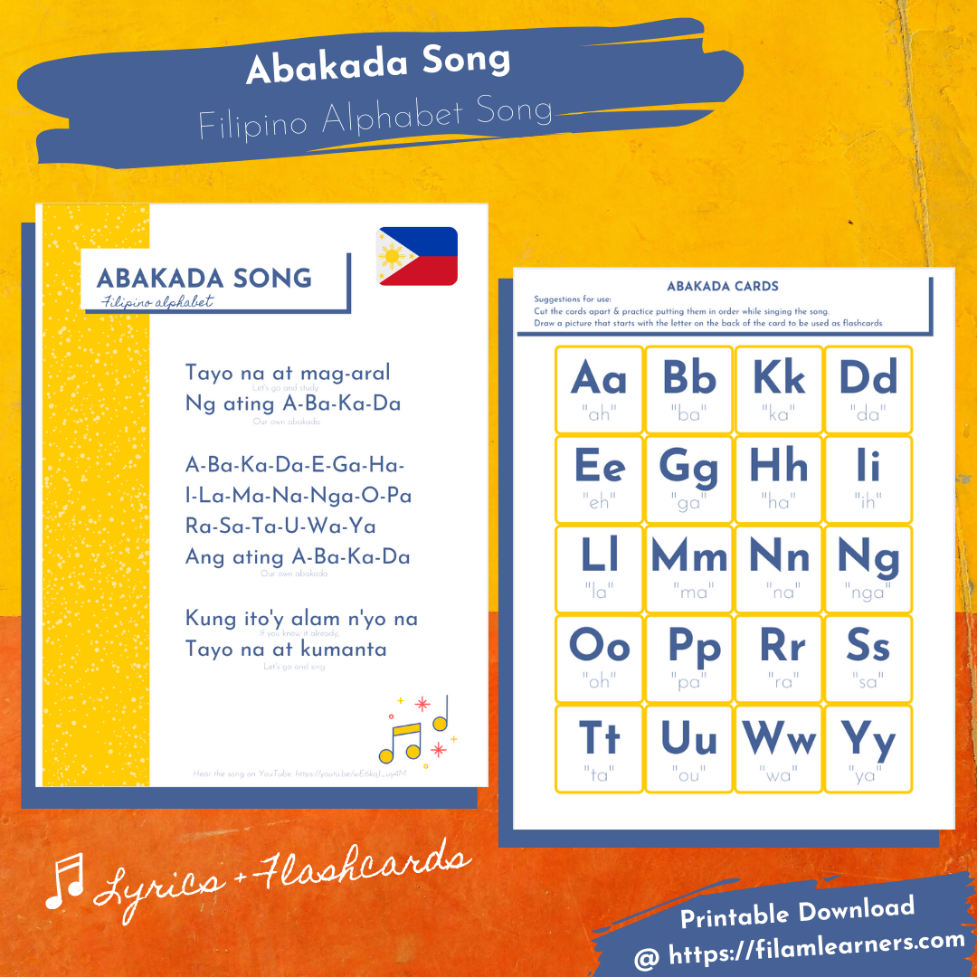 Abakada Printable Fil Am Learners