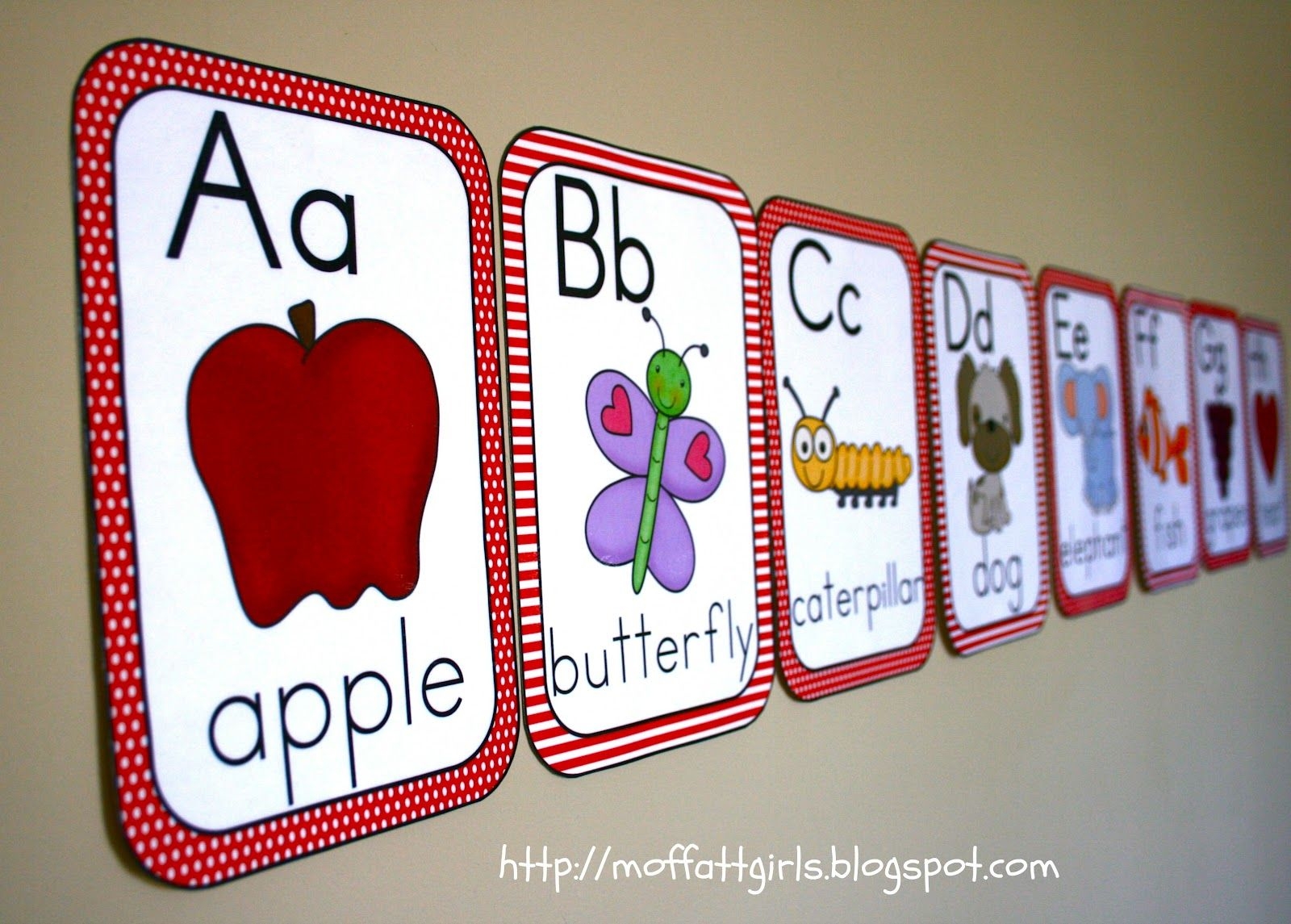 ABC Alphabet Cards For Preschool Activities