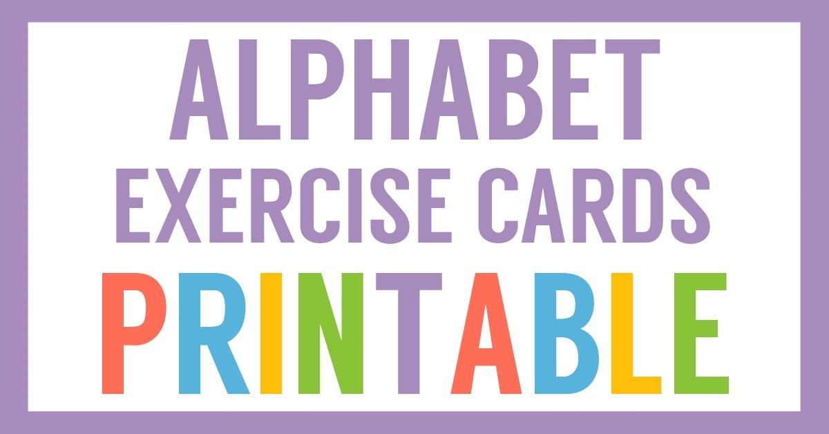 ABC Exercise Cards Homeschool Share