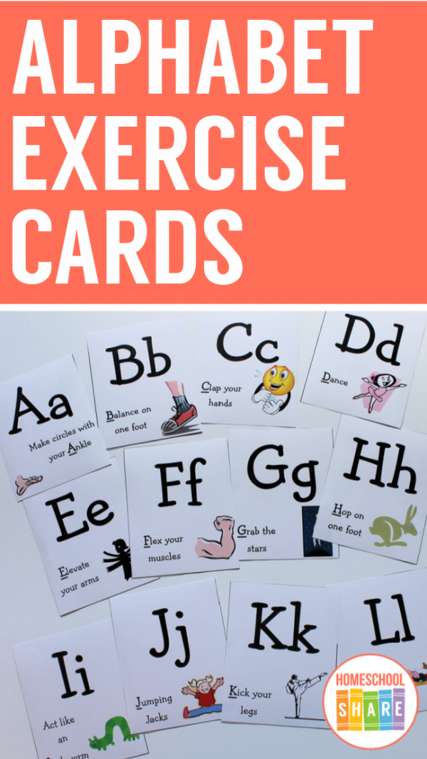 abc exercise cards printable