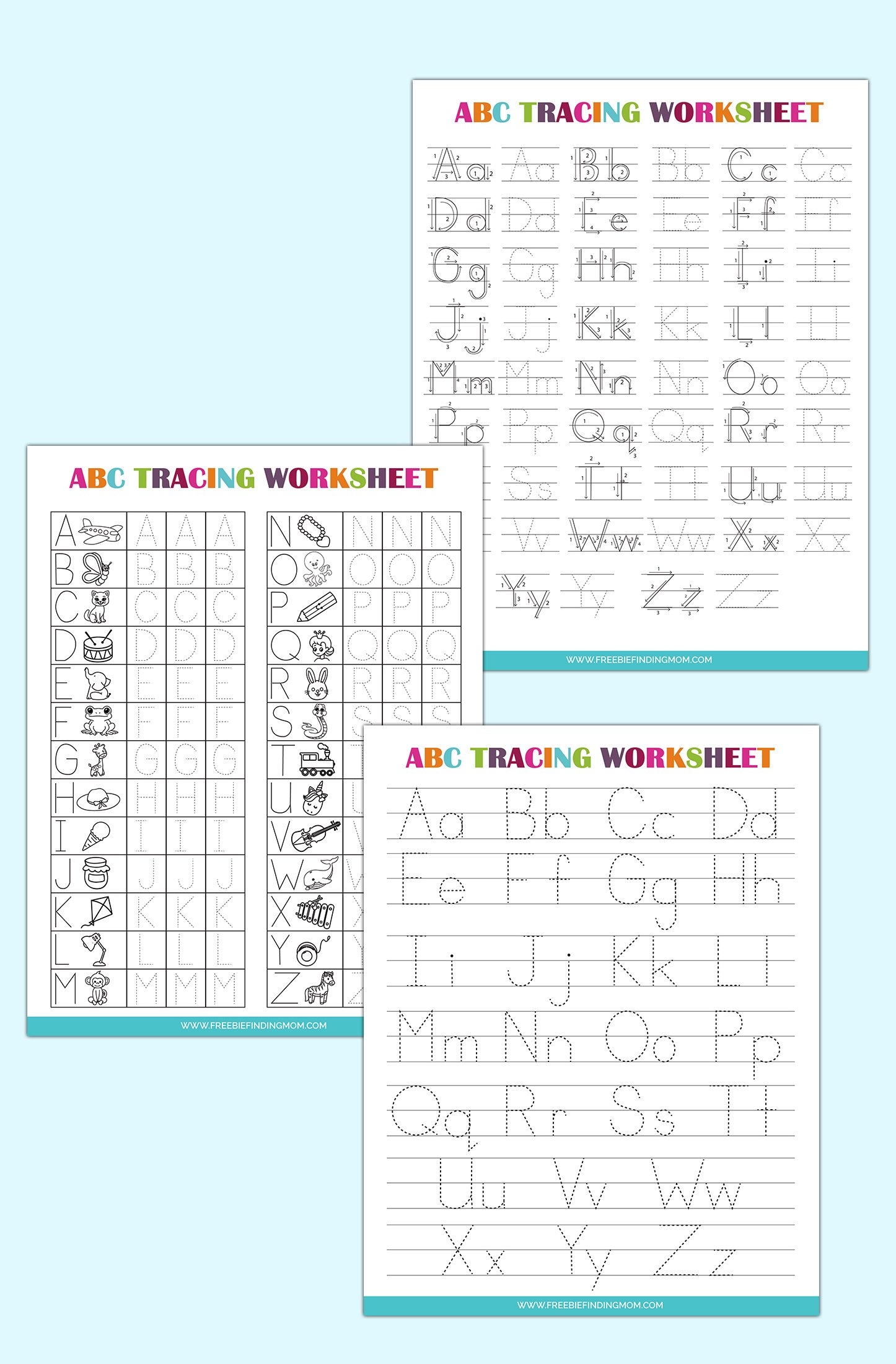 ABC Letters Printable Tracing Worksheets