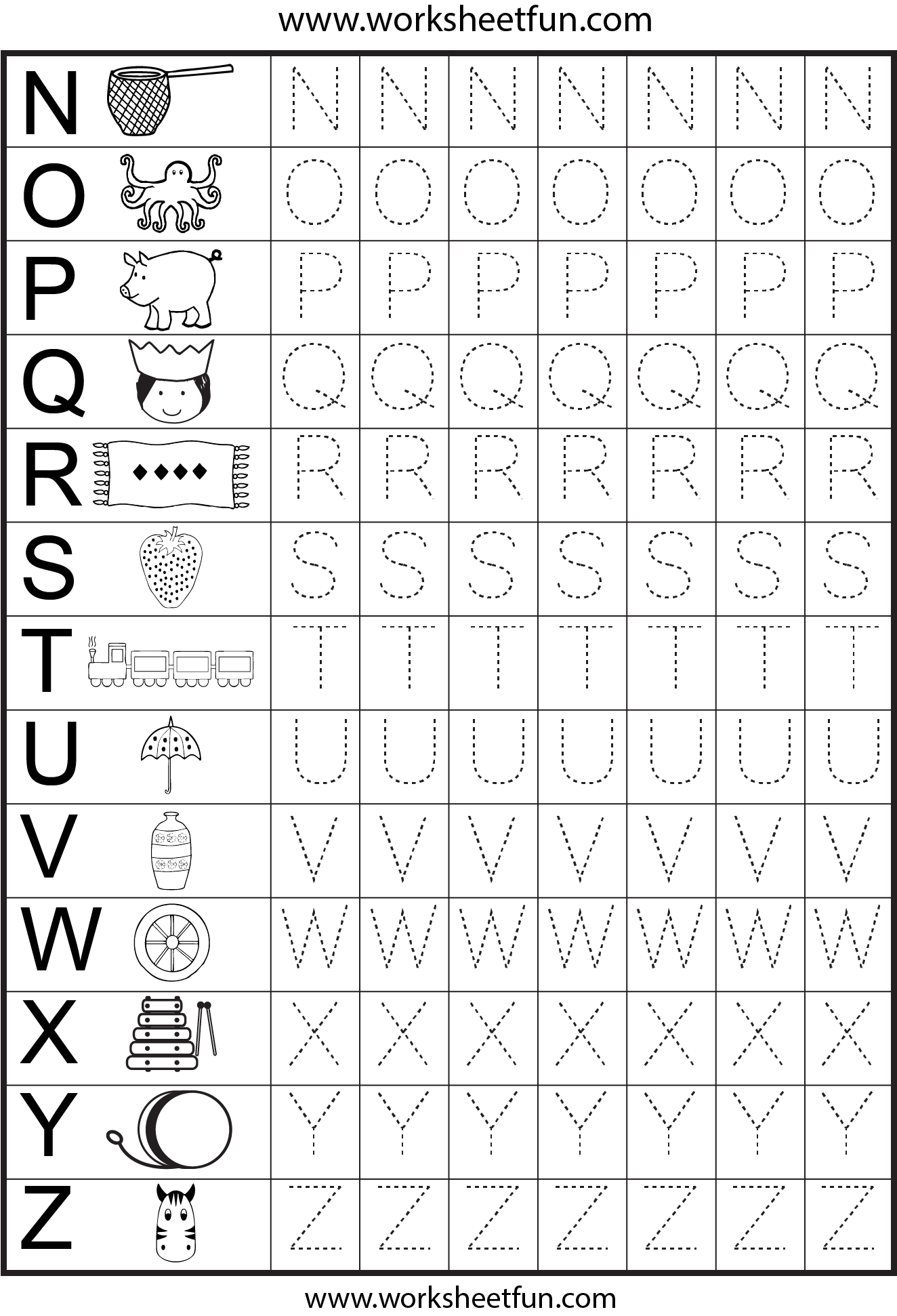 abc kindergarten worksheets