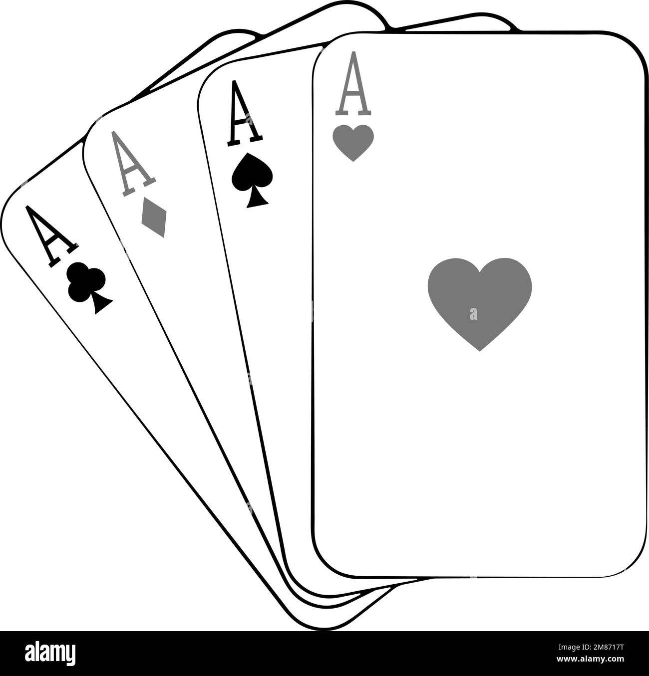 Aces Playing Cards Suits Stock Vector Image Art Alamy