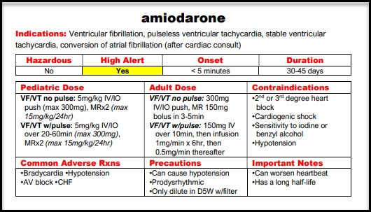 ACLS Drugs Drug Flash Cards