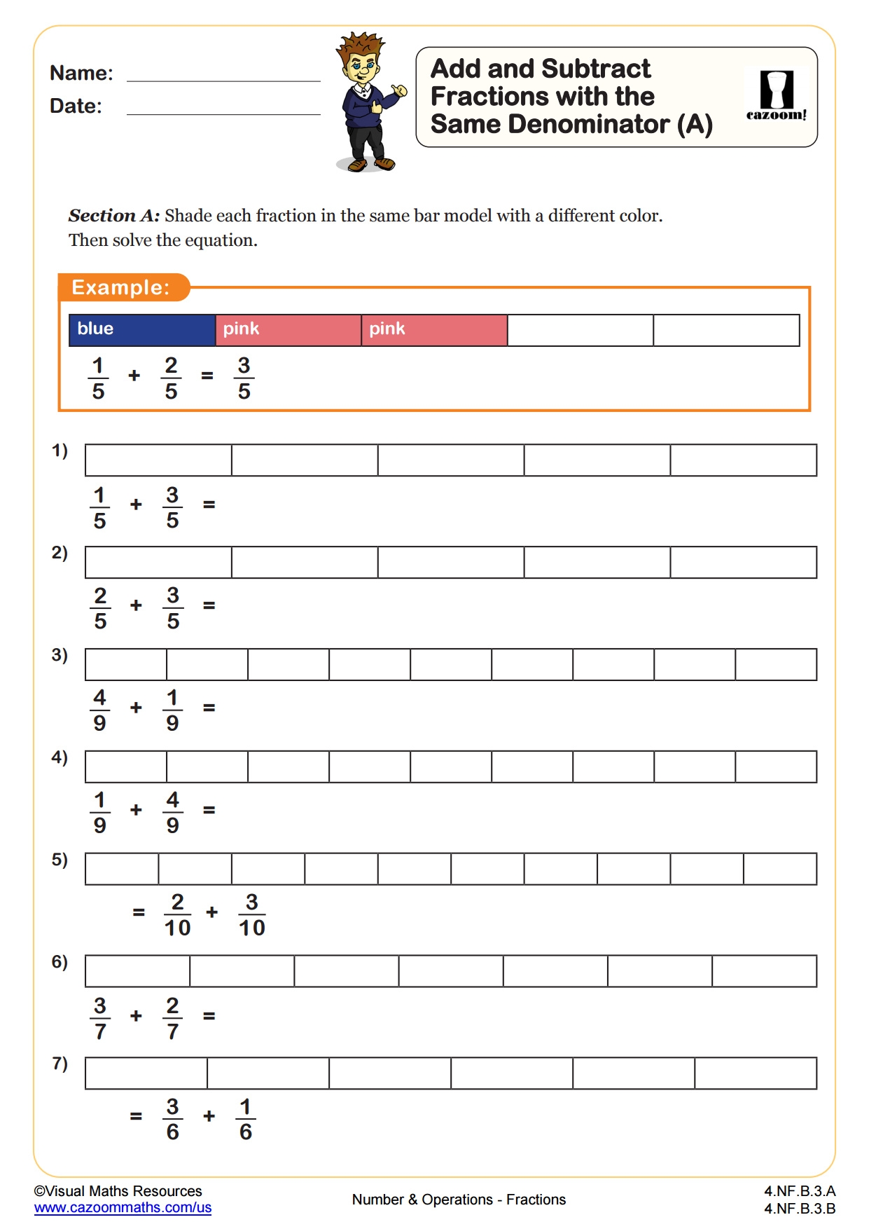 Add And Subtract Fractions A Fun And Engaging 4th Grade PDF