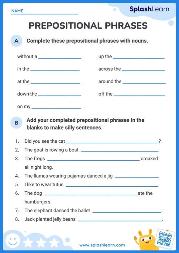 Add Prepositional Phrases ELA Worksheets SplashLearn Worksheets