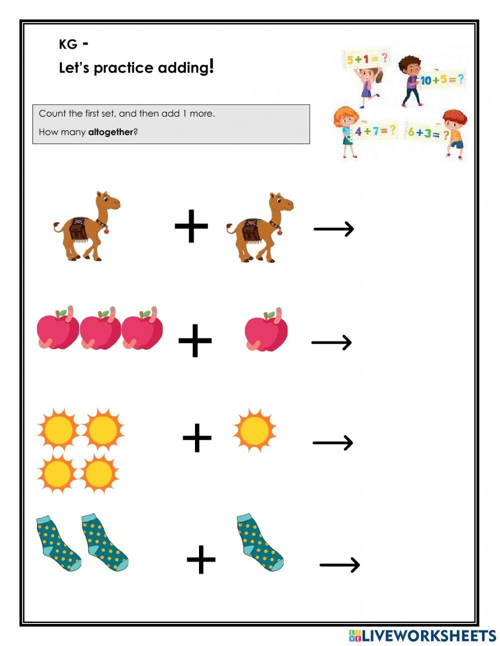 Adding 1 Online Worksheet Live Worksheets Worksheets Library