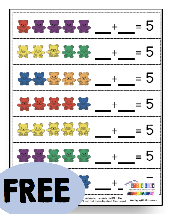 Addition Within 5 Worksheets For Kindergarten Engaging Worksheet