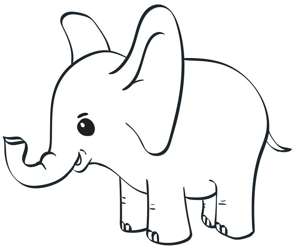 elephant coloring pages free