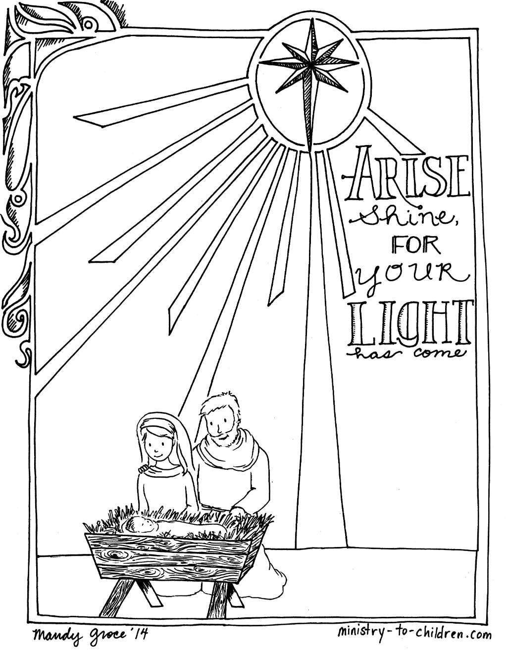 advent coloring pages free