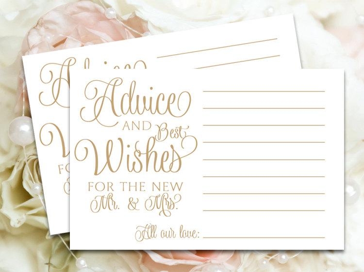 advice for newlyweds cards printable