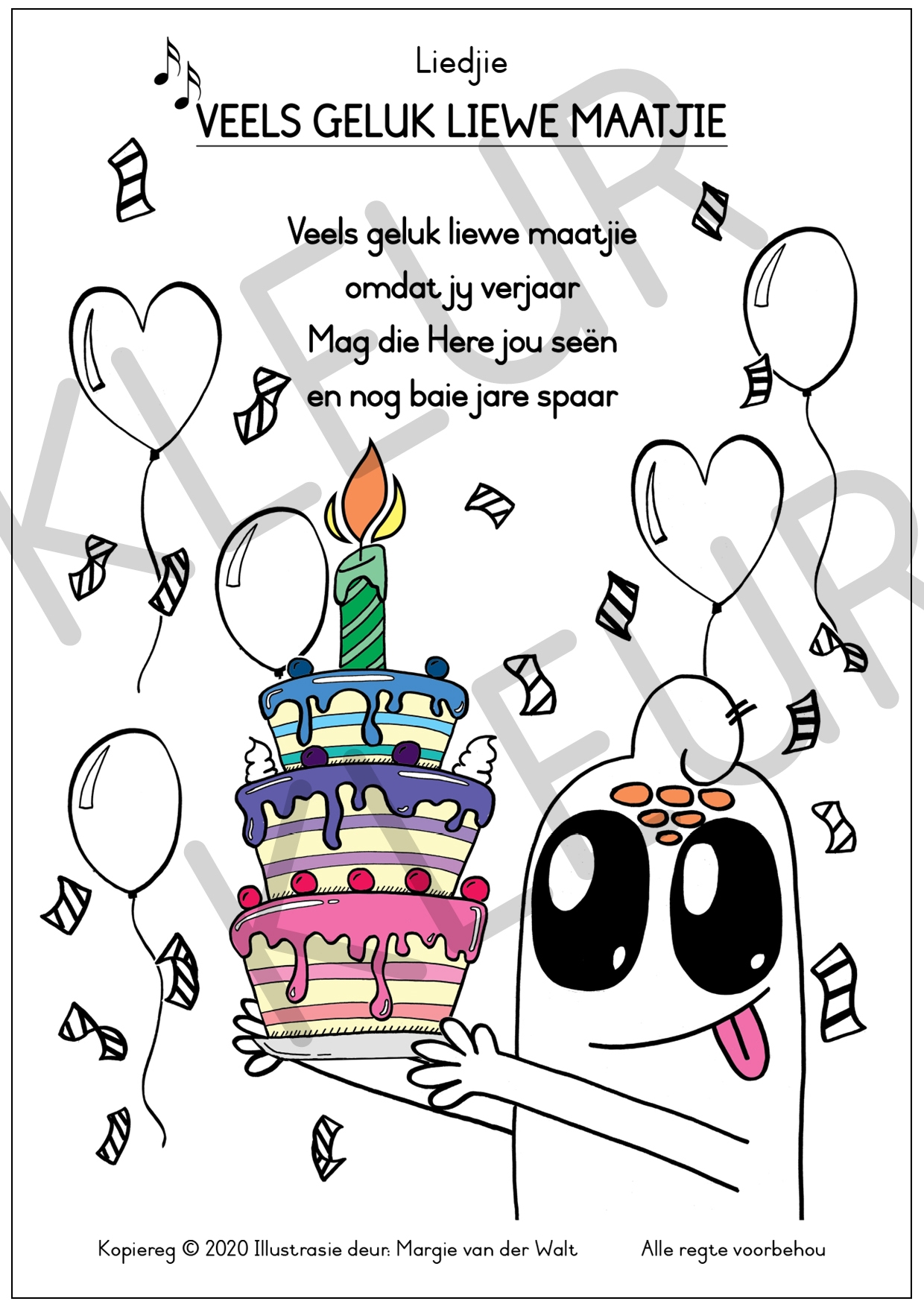 Afrikaans Birthday Cards Free Printable Free Printables Hub