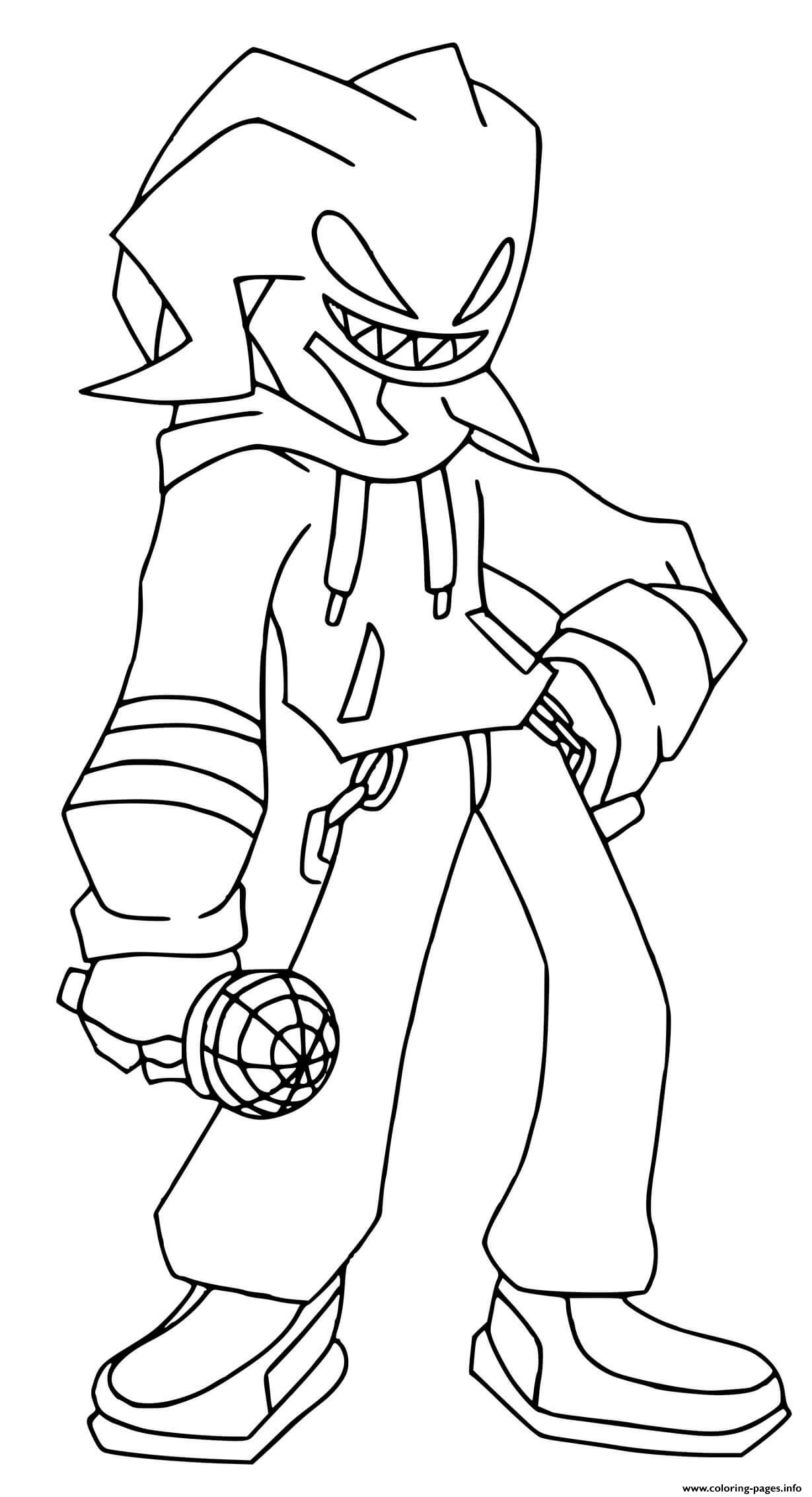 Agoti Friday Night Funkin Coloring Page Printable
