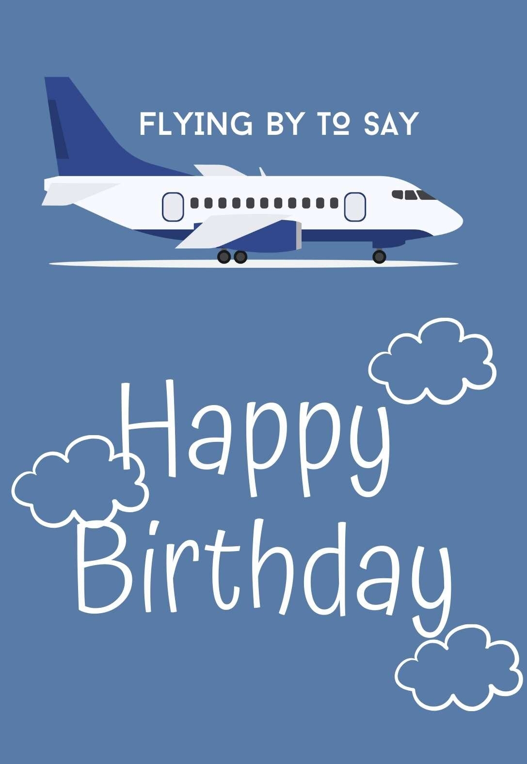 Airplane Birthday Card Printable