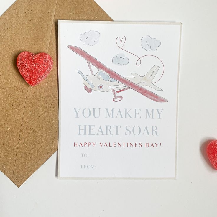 Airplane Valentine Card Printable Printable Valentines Cards 
