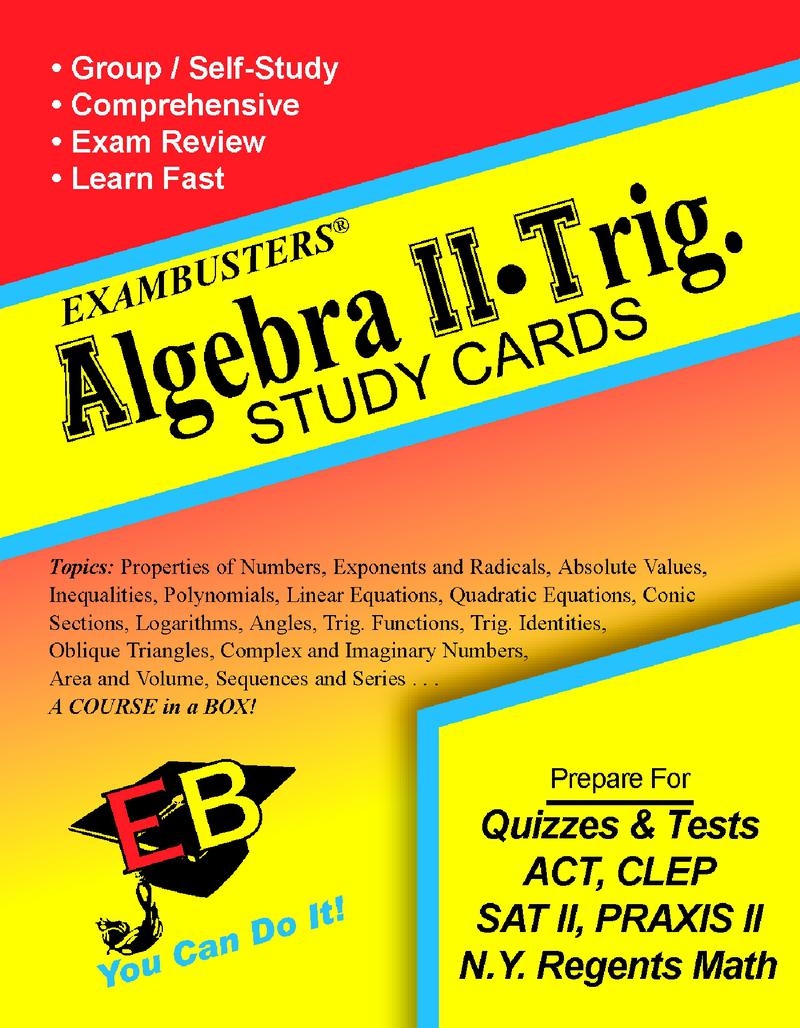 Algebra II Trigonometry Flash Cards